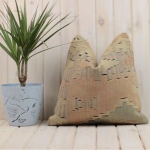 Pastel Turkish kilim Pillow cover 16x16